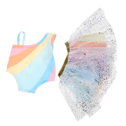 PHENOFICE 18 Zoll Puppen Tutu Kleid Mädchen Ballett Kostüm Regenbogen Tutu Rock Modischer Prinzessinnenrock PHENOFICE 18 Zoll Puppen Tutu Kleid Mädchen Ballett Kostüm Regenbogen Tutu Rock Modischer Prinzessinnenrock von PHENOFICE