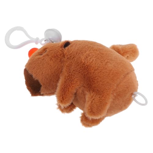 PHENOFICE Capybara Plushie Puppen Capybara-Puppe Ausgestopft Plüschpuppe Plüschkissen Süßes Cartoon-Puppe Schlüsselanhänger Tiere Plüschtier Capybara Plüsch-Capybara- Heimdekoration Tuch Brown von PHENOFICE