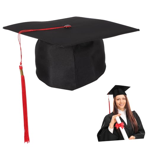 PHENOFICE Doktorhut mit Roter Quaste Abschlussaccessoire für Erwachsene für Graduation Fotoshootings und Schulfeiern Bequem und Wiederverwendbar Elegantes Design für Einen Stilvollen PHENOFICE Doktorhut mit Roter Quaste Abschlussaccessoire für Erwachsene für Graduation Fotoshootings und Schulfeiern Bequem und Wiederverwendbar Elegantes Design für Einen Stilvollen von PHENOFICE