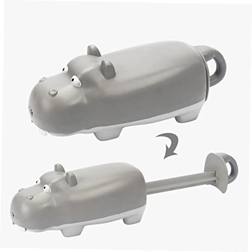 PHENOFICE Großes Hippopotamus Wasserspielzeug mit Zieh und Druckpumpe Wasserspritzende Wasserpistole für Lustiger Sommer Wasserspaß Rutschfestes Badespielzeug für Pool und Strand von PHENOFICE