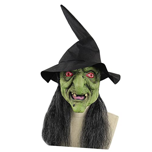 PHENOFICE Gruselige Halloween Hexenmaske Mit Grauen Haaren Horrormaske Für Kostümpartys Und Cosplay Ideale Wahl Für Frauen Und ädchen Zur Halloween Dekoration Und Verkleidung PHENOFICE Gruselige Halloween Hexenmaske Mit Grauen Haaren Horrormaske Für Kostümpartys Und Cosplay Ideale Wahl Für Frauen Und ädchen Zur Halloween Dekoration Und Verkleidung von PHENOFICE
