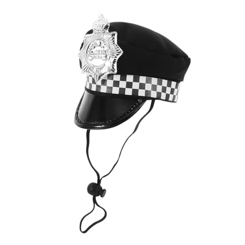 PHENOFICE Haustier-Polizeihut Tierbekleidung Tierkleidung Verstellbare Haustiermütze Haustier Hut Cosplay Haustiere halloween deko Party-Haustier-Mütze Haustier-Kostüm-Kappe Stoff Black PHENOFICE Haustier-Polizeihut Tierbekleidung Tierkleidung Verstellbare Haustiermütze Haustier Hut Cosplay Haustiere halloween deko Party-Haustier-Mütze Haustier-Kostüm-Kappe Stoff Black von PHENOFICE