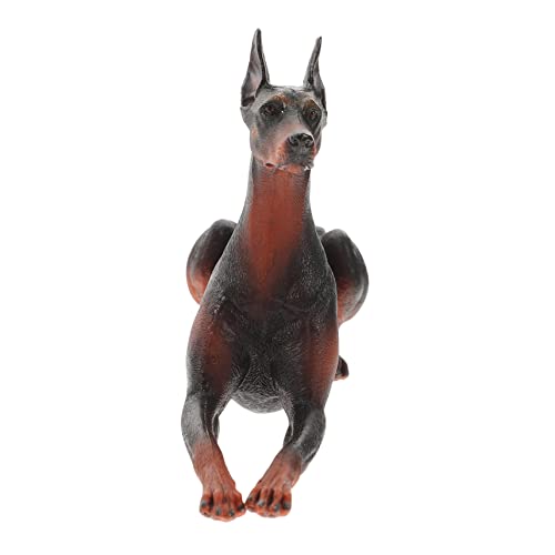 PHENOFICE Hundestatue Dobermann Modell Realistische Hundefigur aus Hochwertigem Material für Kinderzimmer und Dekoration Niedliches Hundespielzeug für Sammler und von PHENOFICE