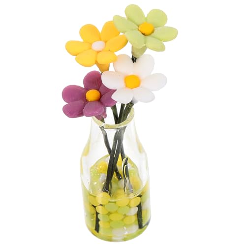 PHENOFICE Kleine Gänseblümchenvase Miniatur Blumentopf Dekoration Für Puppenhaus Blumenornament Bonsai Pflanze PHENOFICE Kleine Gänseblümchenvase Miniatur Blumentopf Dekoration Für Puppenhaus Blumenornament Bonsai Pflanze von PHENOFICE