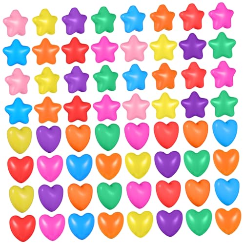 PHENOFICE Kreative Spielbälle Sternform Bunte Schwimmspielzeuge Für Lustige Ozeanbälle Für Indoor Spielbereiche Partys Und Pools 50 Sterne + 50 Herzen PHENOFICE Kreative Spielbälle Sternform Bunte Schwimmspielzeuge Für Lustige Ozeanbälle Für Indoor Spielbereiche Partys Und Pools 50 Sterne + 50 Herzen von PHENOFICE