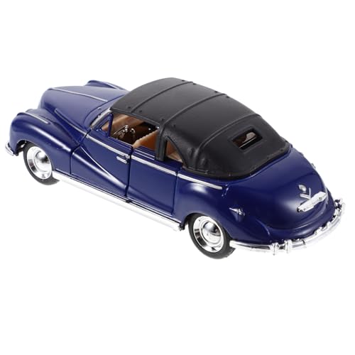 PHENOFICE Kuchendekoration Ornamente 1:32 Simuliert Dichtes Poncho Retro Auto Toy Legierung Auto Modell (Blau) Vintage Car Figurine Kinderauto Spielzeug Tischplatte Vintage Car Decor von PHENOFICE
