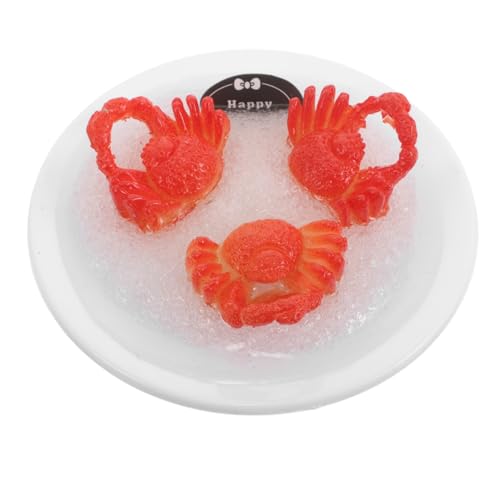 PHENOFICE Künstliche Servierplatte Mit Meeresfrüchten – Realistisches Künstliches Königskrabben-Miniatur-mahlzeitmodell, Dekorative Sammlerfigur Für Party, Küche, Zuhause, Fotografie, 9 cm PHENOFICE Künstliche Servierplatte Mit Meeresfrüchten – Realistisches Künstliches Königskrabben-Miniatur-mahlzeitmodell, Dekorative Sammlerfigur Für Party, Küche, Zuhause, Fotografie, 9 cm von PHENOFICE