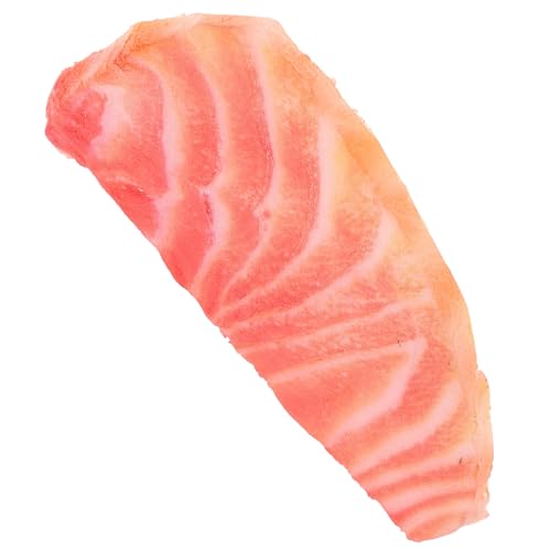 PHENOFICE Lachsmodell, Gefälschter Lachs, Schaukasten, Künstlicher Lachs, Desktop Lachs Ornamente, Szenen Layout Requisiten, Küchen Requisiten Für Heim Tischdekorationen, Sushi Teller von PHENOFICE