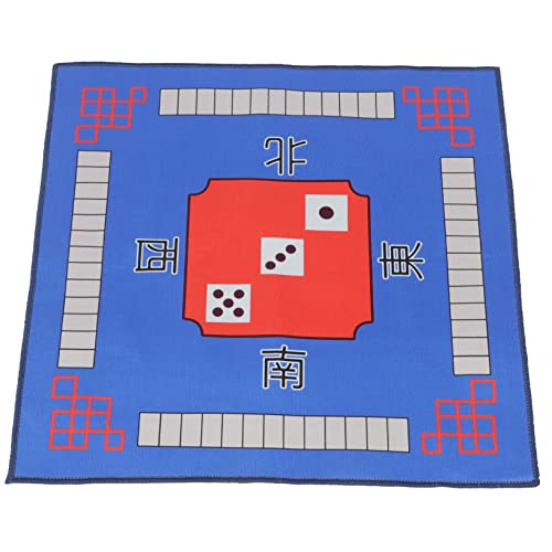 PHENOFICE Mahjong-tischmatte Spielmatte Für Pokerkarten Mahjong Tisch Schutzhülle Dominokarten Tischplatten Matte Grüne Spielmatte Mahjong-tischunterlage Paigow Tischdecke Blue Polyester von PHENOFICE
