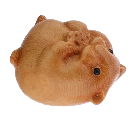 PHENOFICE Mini-Hamster-Modell Dekorativer Griff Kette Dekorationszubehör Für Erwachsene Rechteckige Schnecken Kleine Duftende Zigarette Mini-Tastatur Light Brown Hölzern von PHENOFICE