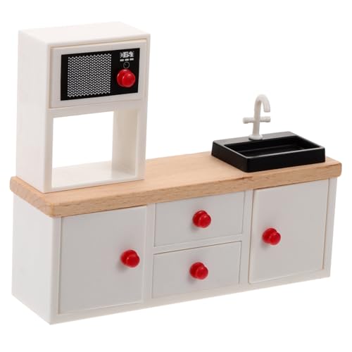 PHENOFICE Mini Möbel, Miniatur Küchenschrank, Puppenhaus Dekoration, Miniatur Schrank Mit Spüle, Holzschrank, Miniatur Holz Mini Spüle, Miniatur Holzmöbel, Puppenhaus Schrank PHENOFICE Mini Möbel, Miniatur Küchenschrank, Puppenhaus Dekoration, Miniatur Schrank Mit Spüle, Holzschrank, Miniatur Holz Mini Spüle, Miniatur Holzmöbel, Puppenhaus Schrank von PHENOFICE