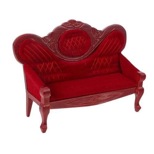 PHENOFICE Mini-Sofa Wohnzimmer Dekoration kleine Couch puppenhaus Couch Puppenhaus Set Puppenhaus Zubehör Puppenstubenmöbel Miniatur-Couch Miniatur-Puppenhauszubehör Puppenhausstuhl Holz rot PHENOFICE Mini-Sofa Wohnzimmer Dekoration kleine Couch puppenhaus Couch Puppenhaus Set Puppenhaus Zubehör Puppenstubenmöbel Miniatur-Couch Miniatur-Puppenhauszubehör Puppenhausstuhl Holz rot von PHENOFICE