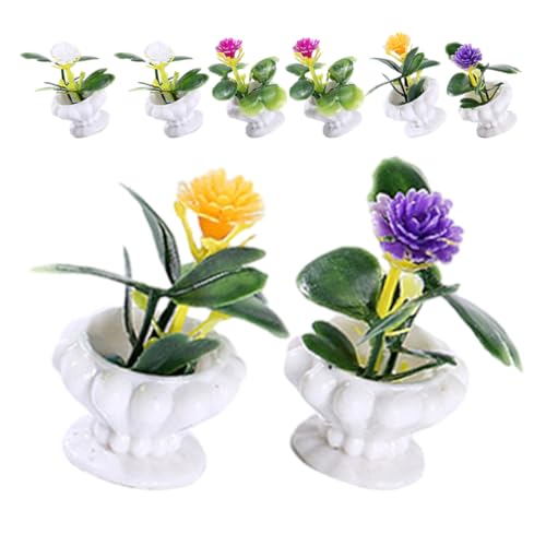 PHENOFICE 8Pcs Puppenhaus Miniatur Bonsai Pflanze Künstliche Miniatur Modell für Puppenhaus Garten Zubehör PHENOFICE 8Pcs Puppenhaus Miniatur Bonsai Pflanze Künstliche Miniatur Modell für Puppenhaus Garten Zubehör von PHENOFICE