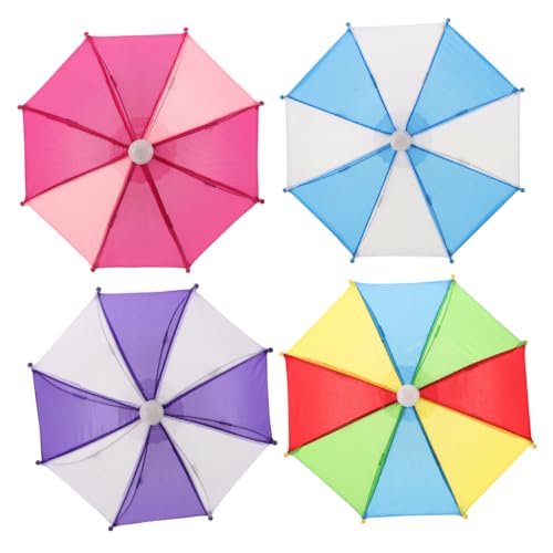 PHENOFICE Regenschirme Miniatur Regenschirm Puppen Zubehör Für Puppenhäuser Bunte Dekoration Für Puppen Ideal Für Miniature Decor Und Doll House Rain Umbrella von PHENOFICE