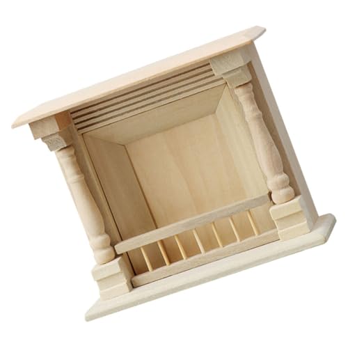 PHENOFICE Miniatur-puppenhaus-holzkamin 1:12 Mini-unlackierter Holzkamin Für Weihnachtspuppenhaus-puppenmöbel von PHENOFICE