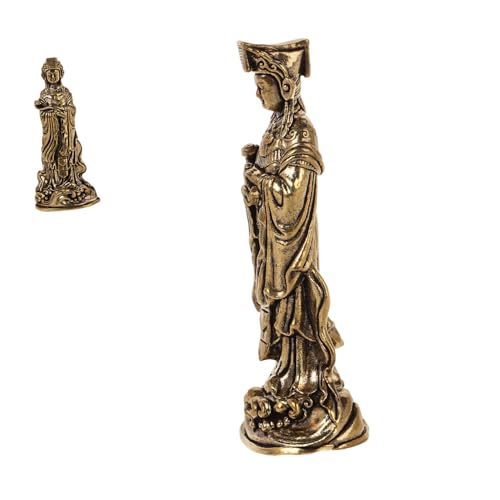 PHENOFICE Miniaturstatue Mini Figur Mini Messing Figur Chinesische Göttin Mazu Statue Mini Mazu Figur Matsu Messing Skulptur Desktop Dekoration PHENOFICE Miniaturstatue Mini Figur Mini Messing Figur Chinesische Göttin Mazu Statue Mini Mazu Figur Matsu Messing Skulptur Desktop Dekoration von PHENOFICE