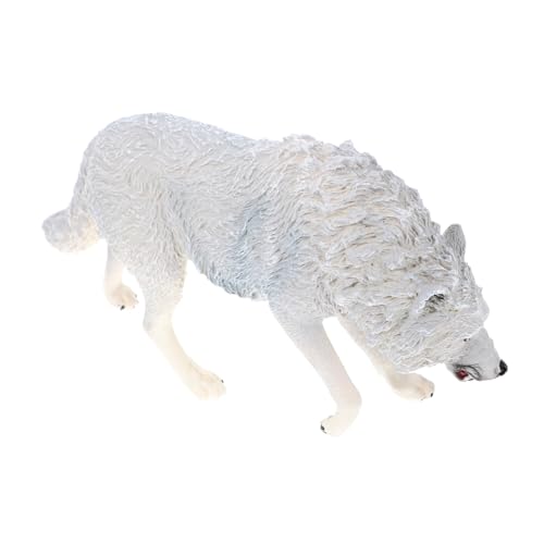 PHENOFICE Nordamerikanisches Braunes Wolfsmodell Wolfsmodelle Kunststoff Wolfsfiguren Wildtiere Tierornamente Wolfsspielzeug Tierfiguren Wolfsornamente Kleine Wolfsmodelle von PHENOFICE