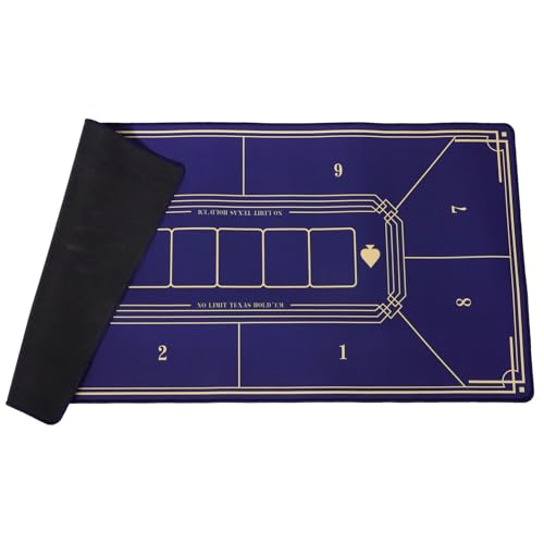 PHENOFICE Poker-tischplatte, Pokermatte, Poker-Topper, Stoff, Spiel-Layout, Tischplatten-abdeckungen Für Heimspielabende, Themenpartys, Versammlungen, Blau PHENOFICE Poker-tischplatte, Pokermatte, Poker-Topper, Stoff, Spiel-Layout, Tischplatten-abdeckungen Für Heimspielabende, Themenpartys, Versammlungen, Blau von PHENOFICE