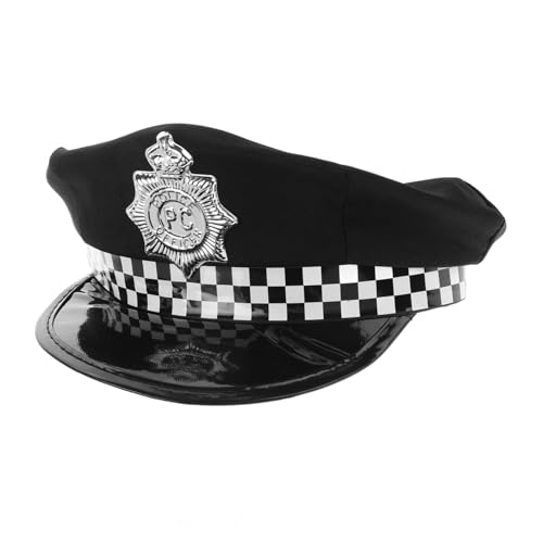 PHENOFICE Polizeimütze Polizeikappe Verkleidung Hut Kind Polizist Hut für Cosplay Hut Cosplay-Hut Cosplay-Polizeihut Partykostüme Stoff Black PHENOFICE Polizeimütze Polizeikappe Verkleidung Hut Kind Polizist Hut für Cosplay Hut Cosplay-Hut Cosplay-Polizeihut Partykostüme Stoff Black von PHENOFICE