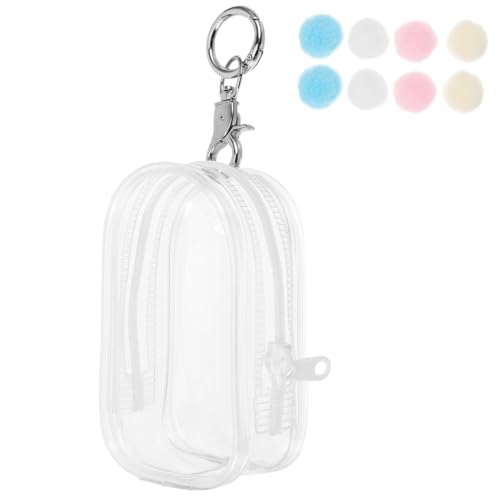 PHENOFICE PVC-Material Mini-figurentasche Puppenaufbewahrung Mit Pompom von PHENOFICE