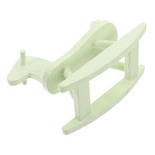 PHENOFICE Puppenhaus Kleines Holzpferd Puppenhaus Mini Schaukelpferd Puppenhaus Schaukelpferd Puppenhausmöbel Puppenhausspielzeug 1:12 Schaukelpferdstuhl Schaukelpferdmodell von PHENOFICE
