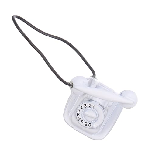 PHENOFICE Puppenhaus Telefon Mini-Telefon Telefon Miniatur-puppenhausbücher Mini- Puppenhaus-Miniatur Kleine Telefonstatue Puppenhauszubehör Hausmöbel Telefon Figur Weiß Metall PHENOFICE Puppenhaus Telefon Mini-Telefon Telefon Miniatur-puppenhausbücher Mini- Puppenhaus-Miniatur Kleine Telefonstatue Puppenhauszubehör Hausmöbel Telefon Figur Weiß Metall von PHENOFICE
