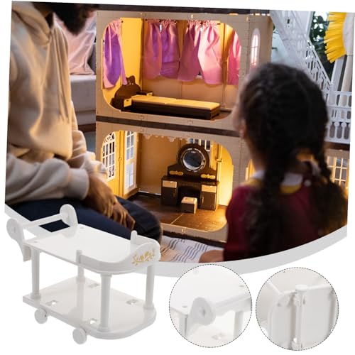 PHENOFICE Puppenhaus Weißer Servierwagen mit Einzigartigem Design und Detaillierten Verzierungen für Kreatives Spiel und Puppenhaus Dekoration PHENOFICE Puppenhaus Weißer Servierwagen mit Einzigartigem Design und Detaillierten Verzierungen für Kreatives Spiel und Puppenhaus Dekoration von PHENOFICE