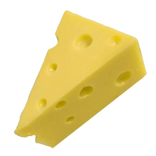 PHENOFICE Simulationskäsemodell Kinderspielzeug Künstlicher Käse Simulationskäseornamente Käsemodellornament Käsestütze Lebensmittelmodelle Gefälschte Käsekuchen Käsedekore DIY von PHENOFICE