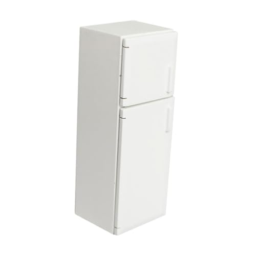 PHENOFICE Simulierter Kühlschrank Mini-Kühlschrank aus Holz Puppenhausgerät Mini-Möbelmodell puppenhaus kühlschrank Mini-Kühlschrankspielzeug Mini-Kühlschrank- hölzern Weiß von PHENOFICE
