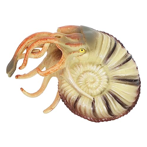 PHENOFICE Simulierter Nautilus Meerestiermodell Künstliches Nautilus-Modell Spielzeug Meerestiere Aquariumdekoration Nautilus-Spielzeug Simuliertes Meeresmodell Desktop- Plastik Khaki von PHENOFICE