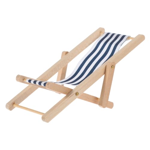 PHENOFICE Strandliegestuhl Modell, Simuliertes Strandstuhl Modell, Mini Strandstuhl Modell, Mini Liegestuhl, Faltbarer Strandstuhl, Puppenhaus Strandstuhl, Miniaturmöbel, Miniaturstühle von PHENOFICE