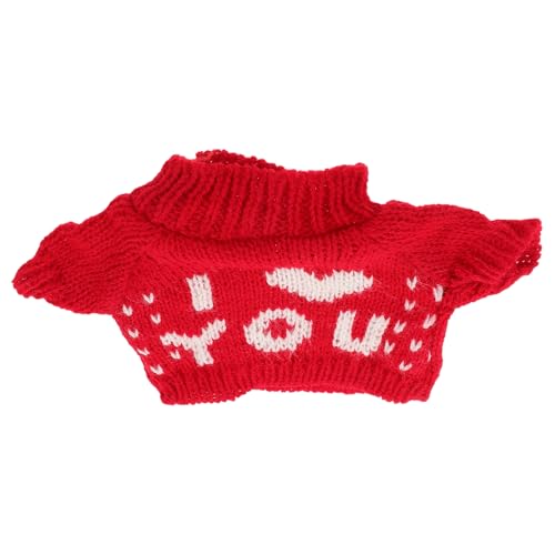 PHENOFICE Weihnachten Puppenkleidung Winter Puppenpullover Hoodie Puppenzubehör Puppenpullover Set Kleidung Für Puppendekor Rot PHENOFICE Weihnachten Puppenkleidung Winter Puppenpullover Hoodie Puppenzubehör Puppenpullover Set Kleidung Für Puppendekor Rot von PHENOFICE