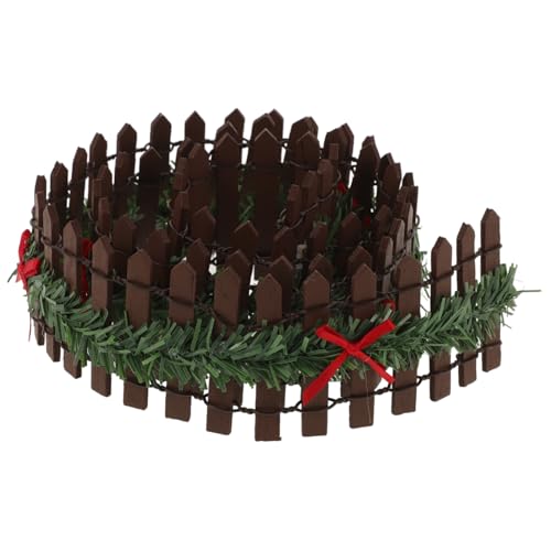 PHENOFICE Mini-Zaun Aus Holz Miniatur-gartendekoration Weihnachtsschmuck Weihnachtsdekoration Gartenzaun Zaun von PHENOFICE
