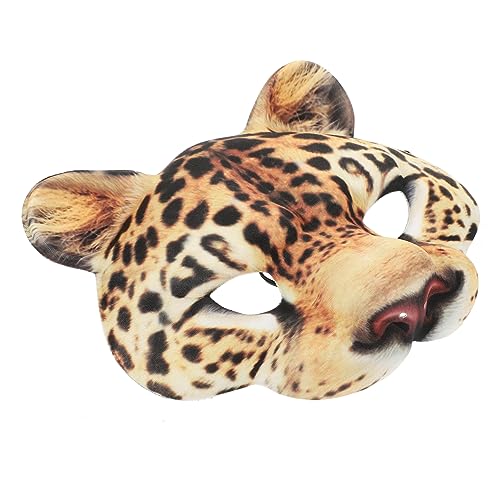 PHENOFICE Wolf Wimperntusche Halloweenkostüm Masken Pickelpflaster Gesicht Milch-hauttoner Halloween-party-requisite Cosplay-maske Urlaubsparty-maske Foto-requisiten Kostüm Maske Leopard Eva von PHENOFICE