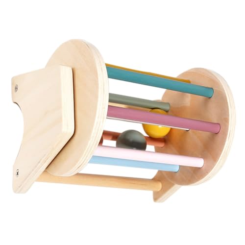 PHENOFICE Textiltrommel Aus Holz Kognitives Spielzeug Feinmotorik Sensorisches Spielzeug Lernspielzeug Für Kinder Tragbar Und Robust von PHENOFICE