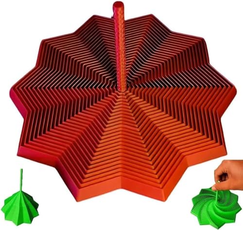 3D-Gedruckter, erweiterbarer Sensorik-Zappelstern, sechseckiger Zappelstern, Stressabbau-Spielzeug fürs Büro, perfekt für Erwachsene, erweiterbares Geschenk zu Weihnachten oder Geburtstagen von PHFDQKG