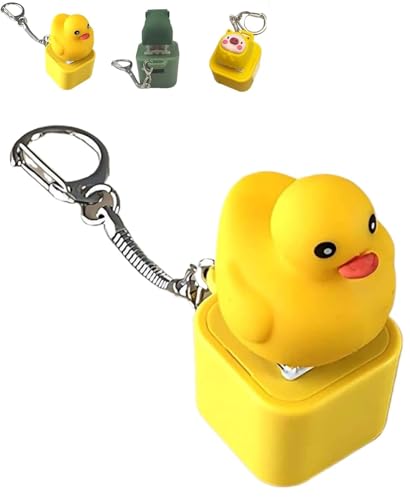 Quakender Frosch-Zappelspielzeug, Schlüsselanhänger mit Tastatur und Stressabbau, lustiges und tragbares Spielzeug zur Stressbewältigung von PHFDQKG