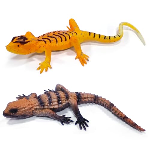 PHIEZC 2er-Pack Gummi-Tierspielzeug, Eidechsen-Chamäleon, Eidechsen-Gummispielzeug, realistisches Reptilienmodell, Lernspielzeug, Gartendekoration PHIEZC 2er-Pack Gummi-Tierspielzeug, Eidechsen-Chamäleon, Eidechsen-Gummispielzeug, realistisches Reptilienmodell, Lernspielzeug, Gartendekoration von PHIEZC