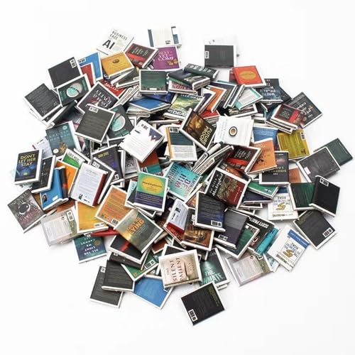PHIOMUUE Mini-Markenbücher, Miniatur-Puppenhaus-Zubehör, kleine Mini-Bücher für Angst-Bücherregal, Mini-Dinge, Miniatur-Dinge, Puppenhaus-Miniaturen und Basteldekor, 100 Stück PHIOMUUE Mini-Markenbücher, Miniatur-Puppenhaus-Zubehör, kleine Mini-Bücher für Angst-Bücherregal, Mini-Dinge, Miniatur-Dinge, Puppenhaus-Miniaturen und Basteldekor, 100 Stück von PHIOMUUE