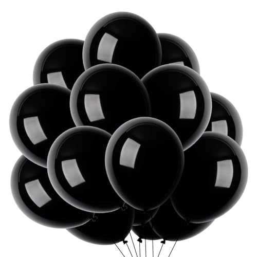 100 Stück Schwarze Luftballons, Helium Luftballons Geburtstag Schwarz 12 Zoll Ballons für Hochzeit Einschulung Weihnachten Eid Mubarak Taufe Kommunion Party Deko 100 Stück Schwarze Luftballons, Helium Luftballons Geburtstag Schwarz 12 Zoll Ballons für Hochzeit Einschulung Weihnachten Eid Mubarak Taufe Kommunion Party Deko von PHISGNIO