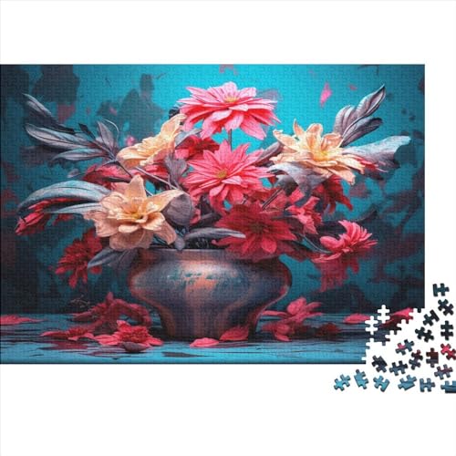 Artistic Flowers Erwachsene 1000 Teile Colorful Style Puzzle Home Decor Family Challenging Games Geburtstag Educational Game Stress Relief 1000pcs (75x50cm) von PHLEPS