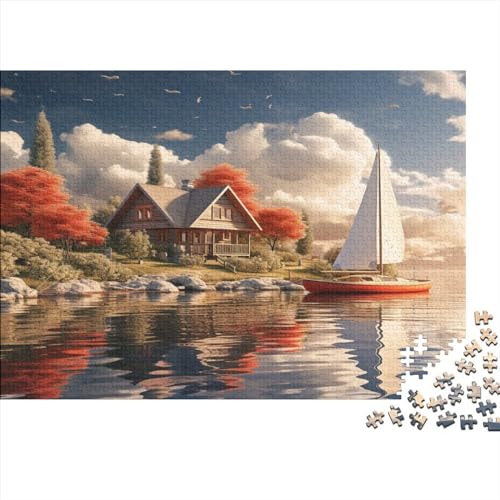 Beach Hut 1000 Teile Cozy Style Für Erwachsene Puzzle Wohnkultur Family Challenging Games Geburtstag Lernspiel Entspannung Und Intelligenz 1000pcs (75x50cm) von PHLEPS
