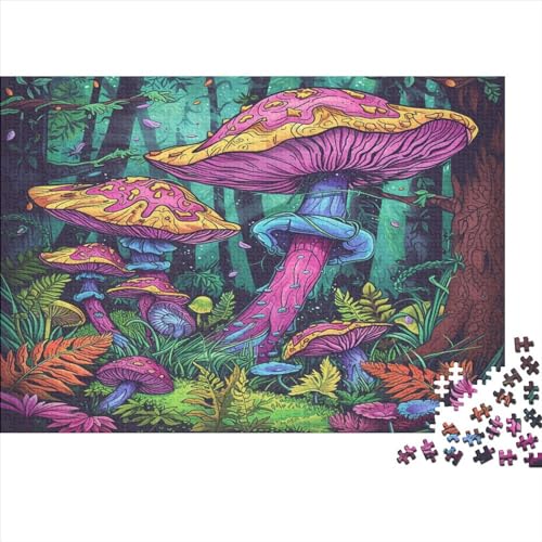 Colorful Mushrooms 300 Teile Food Puzzle Erwachsene Family Challenging Games Home Decor Educational Game Geburtstag Entspannung Und Intelligenz 300pcs (40x28cm) von PHLEPS
