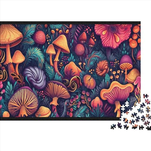 Colorful Mushrooms Für Erwachsene 300 Teile Food Puzzle Moderne Wohnkultur Lernspiel Geburtstag Family Challenging Games Stress Relief 300pcs (40x28cm) von PHLEPS