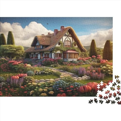 Cottage 1000 Teile Rustic Puzzle Für Erwachsene Educational Game Geburtstag Family Challenging Games Home Decor Stress Relief Toy 1000pcs (75x50cm) von PHLEPS