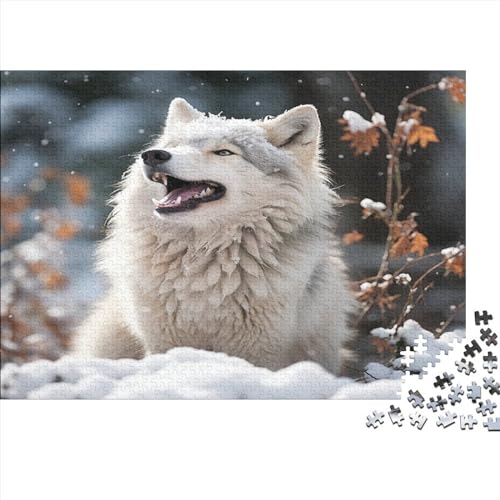 Domineering Arctic Wolf 500 Teile Gifts Home Decor Puzzle Erwachsene Family Challenging Games Home Decor Educational Game Geburtstag Entspannung Und Intelligenz 500pcs (52x38cm von PHLEPS