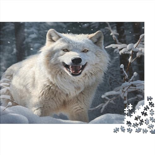 Domineering Arctic Wolf Erwachsene 1000 Teile Gifts Home Decor Puzzles Home Decor Geburtstag Lernspiel Family Challenging Games Stress Relief Toy 1000pcs (75x50cm) von PHLEPS