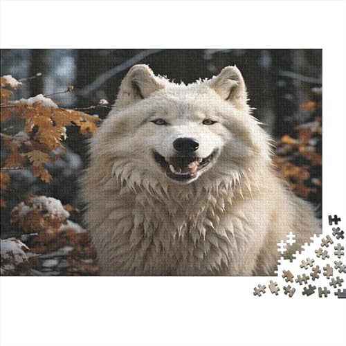 Domineering Arctic Wolf Erwachsener Puzzle 1000 Teile Classic Gifts Home DecorPuzzles DIY Kit Holzspielzeug Unique Gift Home Decorfür Die Ganze Familie 1000pcs (75x50cm) von PHLEPS