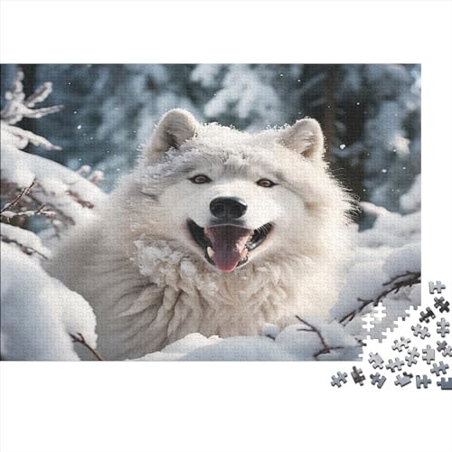 Domineering Arctic Wolf Erwachsener Puzzle 1000 Teile Classic Gifts Home DecorPuzzles DIY Kit Holzspielzeug Unique Gift Home Decorfür Die Ganze Familie 1000pcs (75x50cm) von PHLEPS