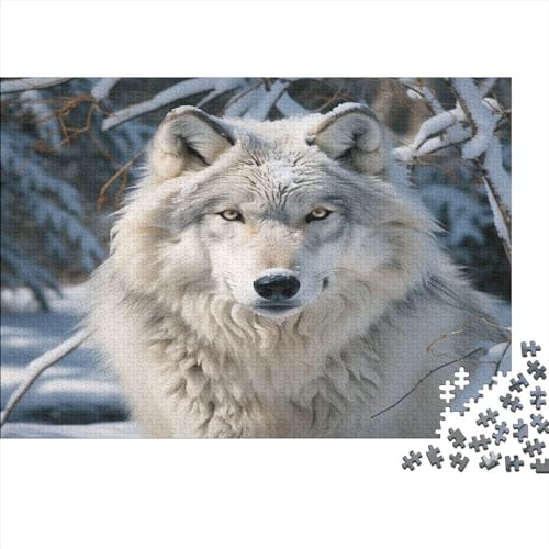Domineering Arctic Wolf Für Erwachsene Puzzles 1000 Teile Gifts Home Decor Geburtstag Family Challenging Games Lernspiel Wohnkultur Stress Relief Toy 1000pcs (75x50cm) von PHLEPS